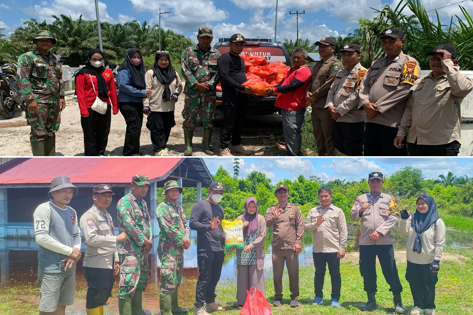 Pemdes Lubuk Muda Salur Bantuan 50 Paket Sembako 
