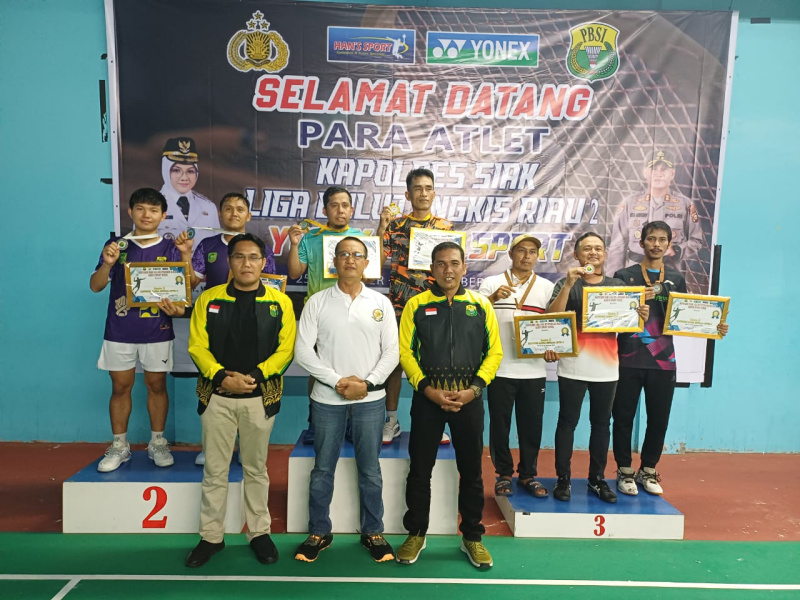 Liga Bulu Tangkis Riau 2 Yonex Hans Sport 2025 Berakhir, Berikut Daftar Pemenang