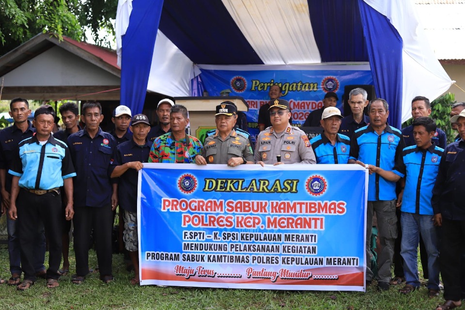 Buruh dan Aparat Bersatu di Meranti, Sabuk Kamtibmas Jadi Sorotan May Day 2026