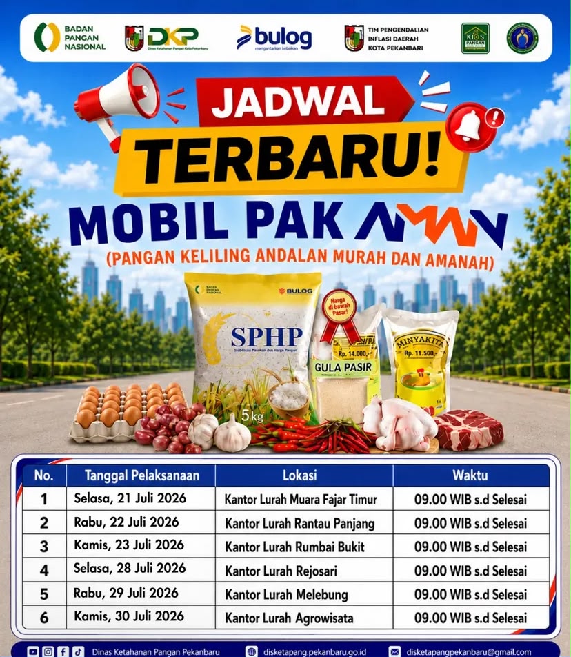 Jual Sembako Murah, Catat Jadwal dan Lokasi Mobil Pak Aman hingga 30 Juli 2026
