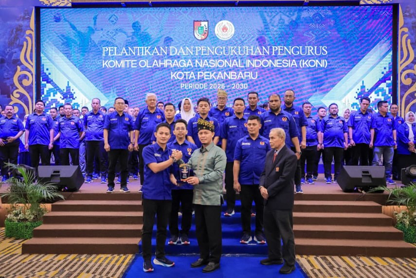 Pelantikan Pengurus KONI Pekanbaru, Wali Kota Berharap Lahir Atlet Berprestasi