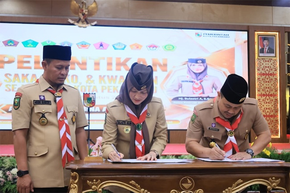 Agung Nugroho Ajak Pramuka Jadi Pelopor Pekanbaru Lestari, Setiap Gudep Diminta Tanam 100 Pohon