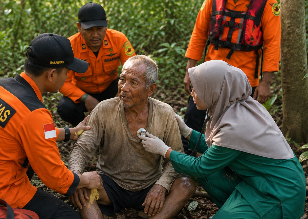 Hilang Tujuh Hari, Lansia di Meranti Ditemukan Selamat 600 Meter dari Titik Pencarian