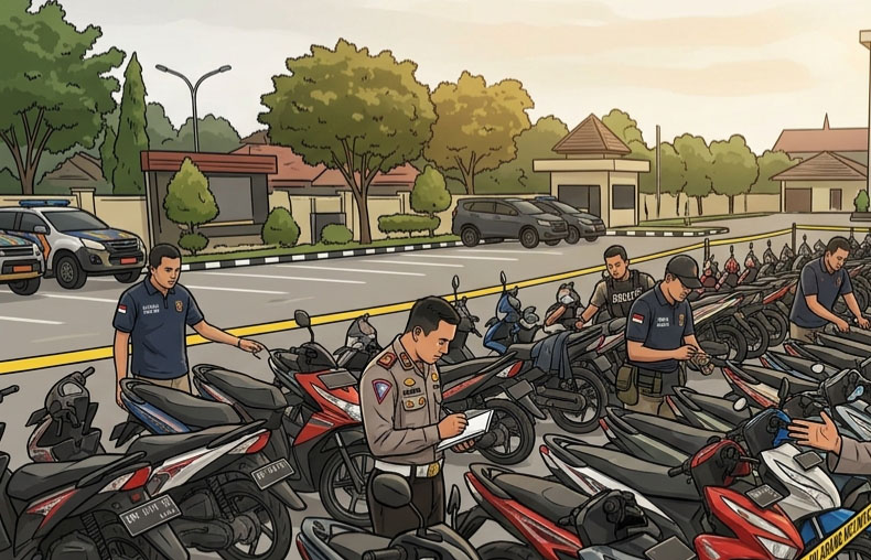 44 Motor Diduga Hasil Curanmor Diamankan, Polisi Ungkap Jalur Distribusi hingga Sumbar