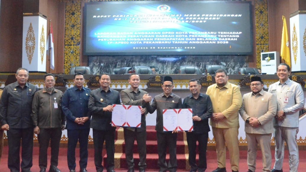 APBD Perubahan Pekanbaru 2026 Disahkan Rp3,2 Triliun, Infrastruktur dan Pendidikan Jadi Fokus