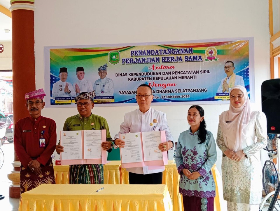 Perluas Akses Dokumen Kependudukan, Disdukcapil Meranti Jalin Kerja Sama dengan Yayasan Buddha Dharma