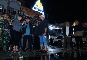 Wako Agung Pantau Langsung Beberapa Ruas Jalan Potensi Banjir