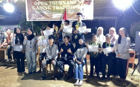 Mahasiswa KUKERTA UNRI Desa Sialang Dua Dahan Gelar Open Tournament Gasing Tradisional, Lestarikan Budaya Lokal