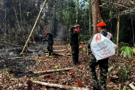 Tiga Tim Kopasgat Kembali Diterjunkan ke Lokasi Karhutla di Pelalawan